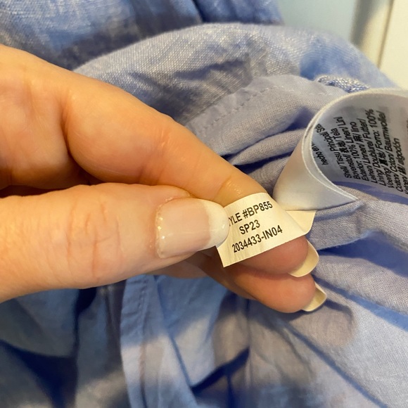 J Crew Palermo Smocked Waist Linen Dress S - Picture 8 of 9